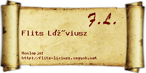 Flits Líviusz névjegykártya